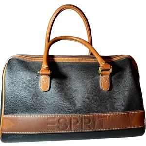 ESPRIT Handbag.  Vintage black / brown leather handbag